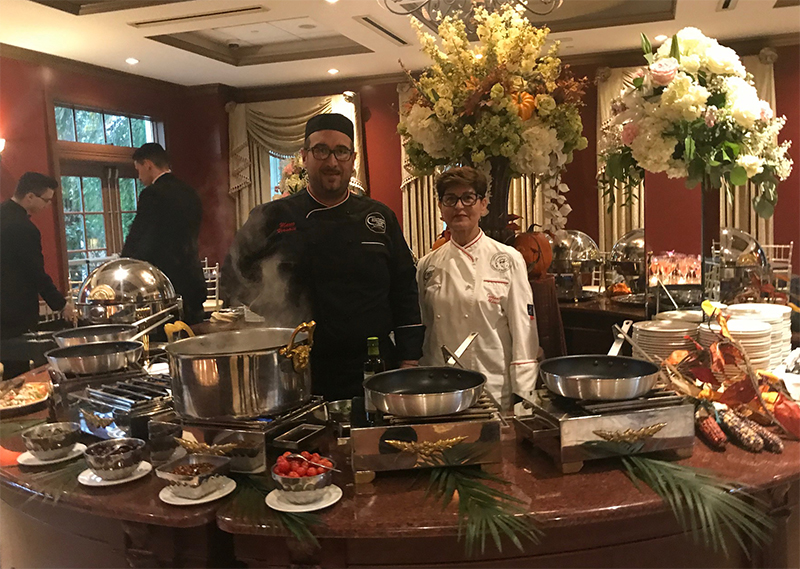 Gli chef Mimma Costantino e Marco Versace