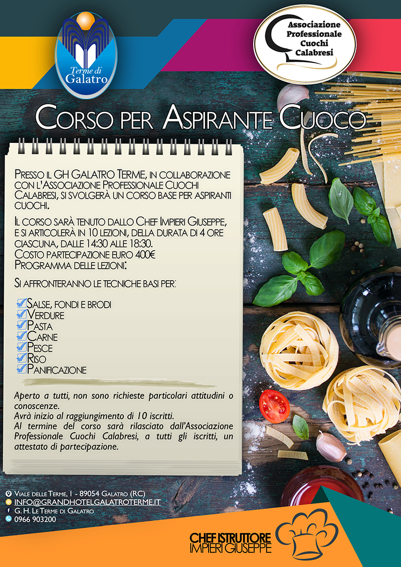Corso di Cucina Base presso il Grand Hotel Galatro Terme